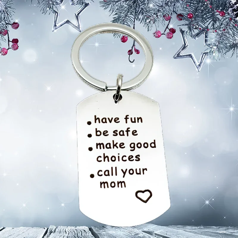 New Graduation Gifts Keychain Pendant  New Driver Sweet 16 Birthday Key Chains Keyrings Have Fun Be Safe Make Good Choices