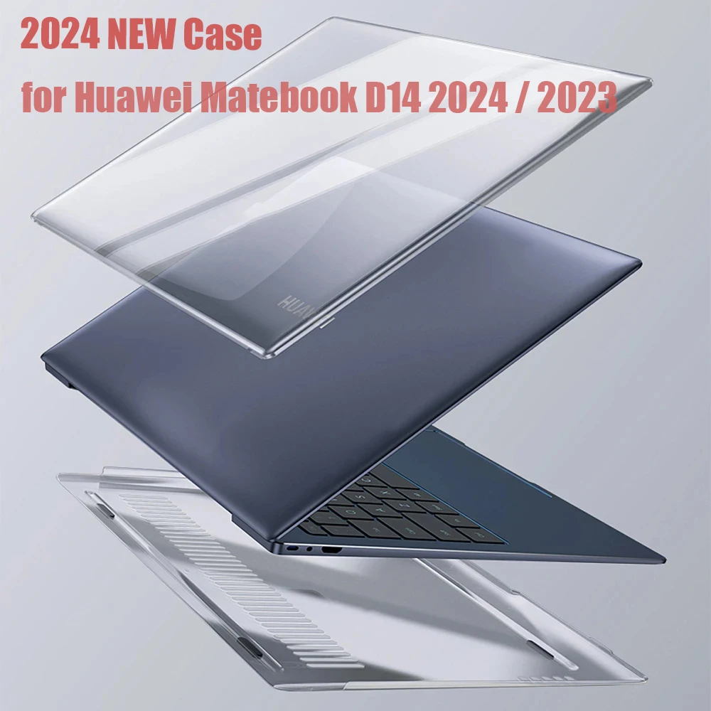 Newest Laptop Case for Huawei MateBook D14 2024 2023 Hardl Cover MDG-24 MDG-3 MDG-X Crystal / Matte Anti-fall Protective Shell