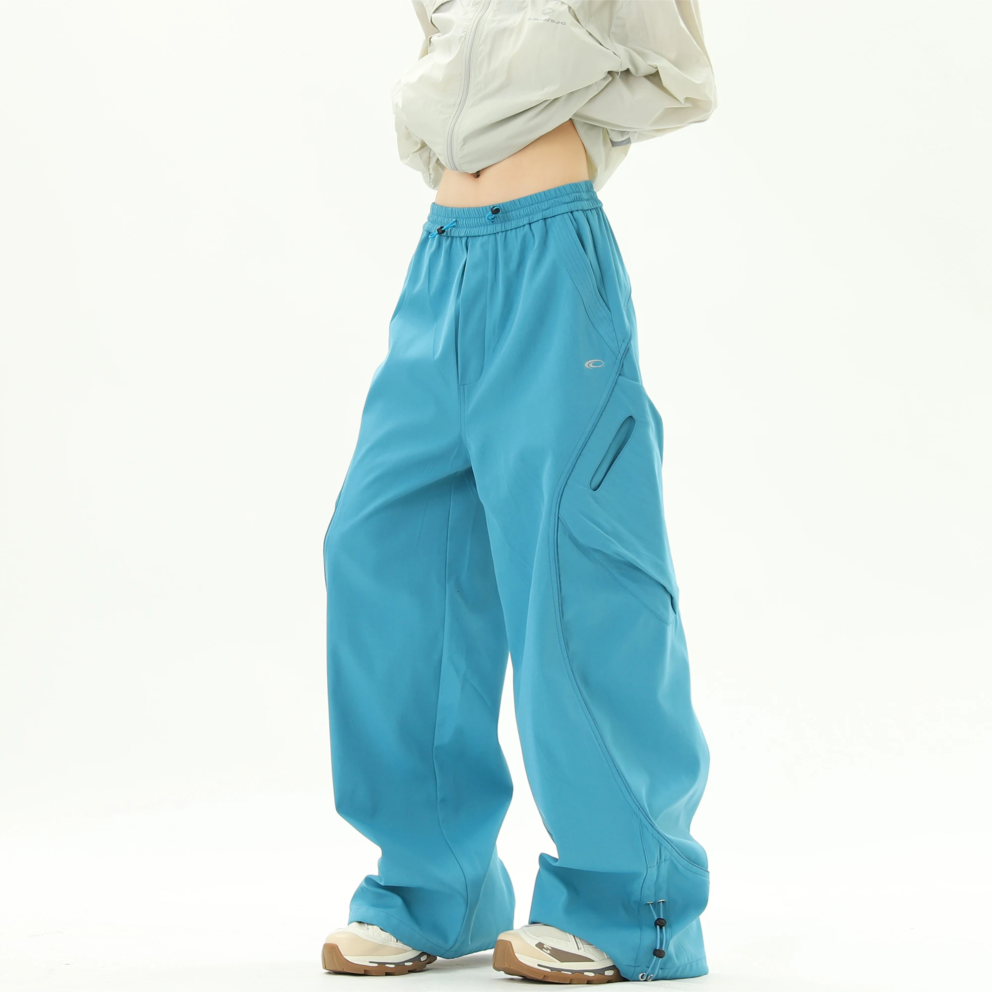 

Thin Functional Hiking/Leisure Pants, Loose Fit & Workwear Chic Youth Loose Casual Pants Elastic Waist