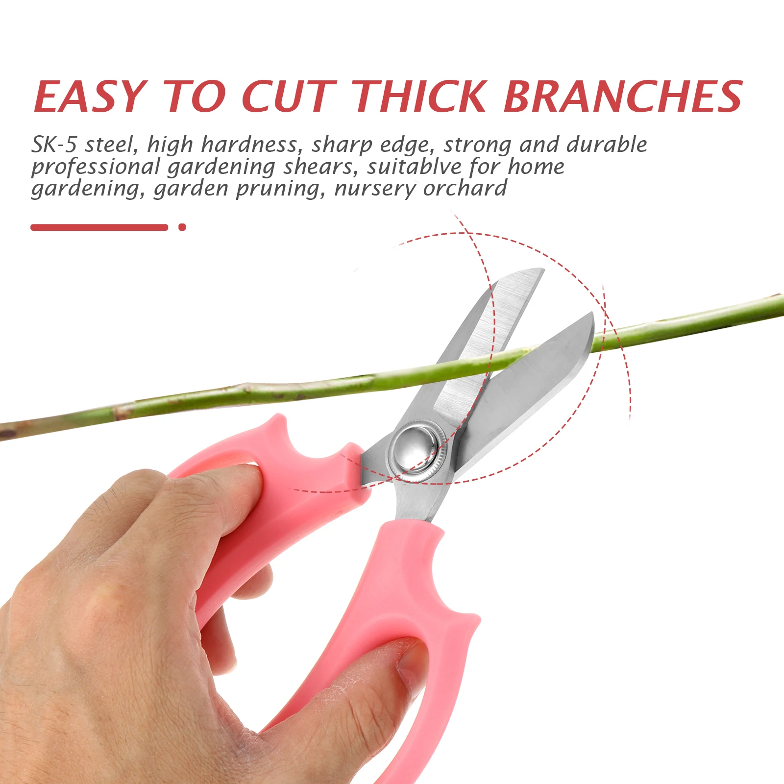 

1pc Stainless Steel Ergonomic Pruning Durable Garden Branch Cutter Tool For Bonsai Floral Shop Yard Gardening