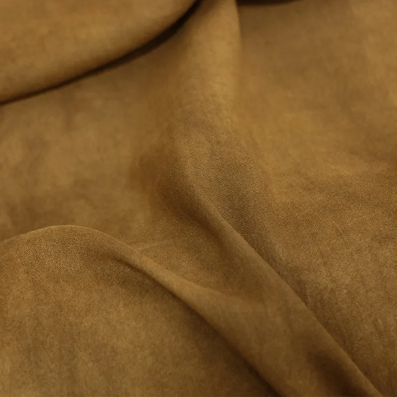 Puré de uva teñido de té negro, material antiguo, seda tussah, tela estrecha y de nicho de 70CM