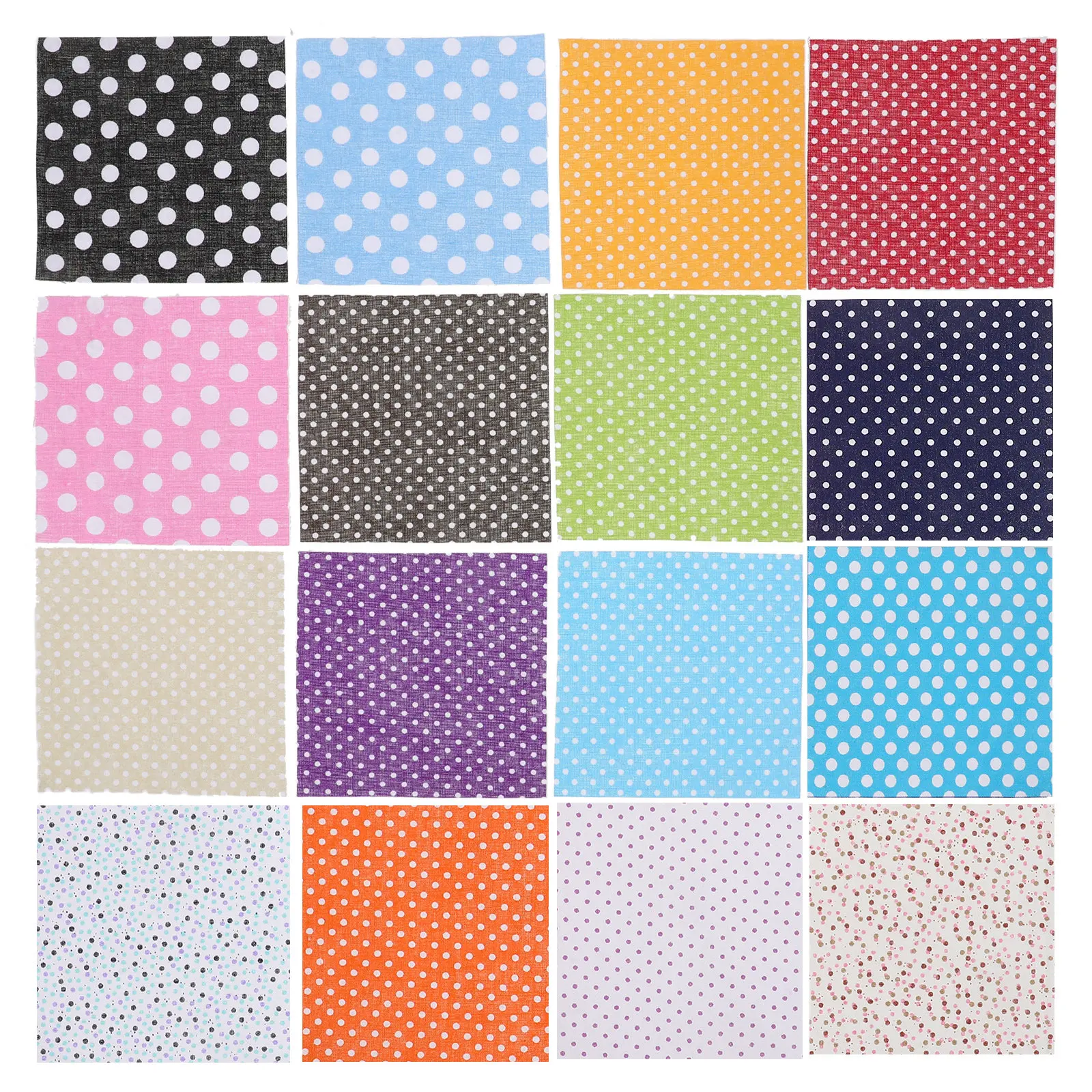 

50 Pcs Cute Fabric Cotton Square DIY Handmade Textile Material Kit Patchwork Embroidery Squares Quilting Printed