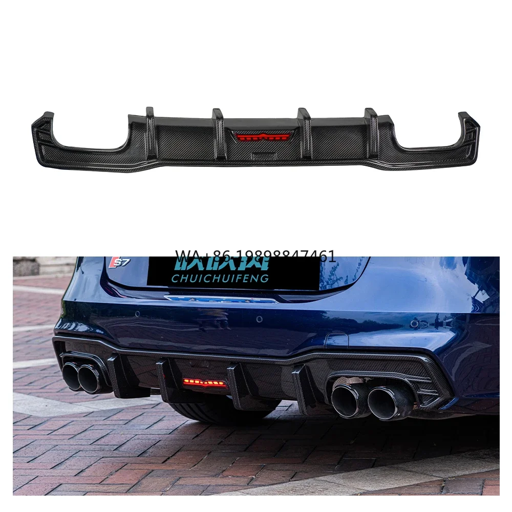 

Factory Direct Hot Sale Style 100% Dry Carbon Fiber Car Body Kit Rear Bumper Lip Diffuser for AUDI A7 S7 C8 2019-UP