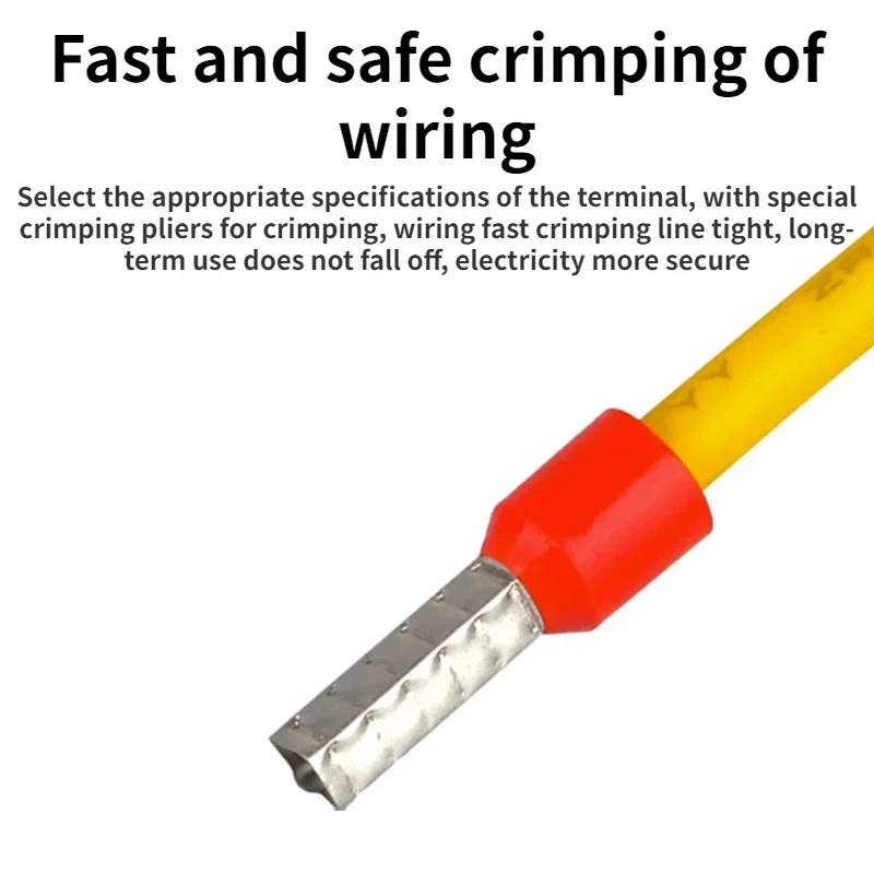 400PCS Double Wire Tubular Terminal TE0.5-6.0mm  Insulated Crimping Terminal Connector Kit