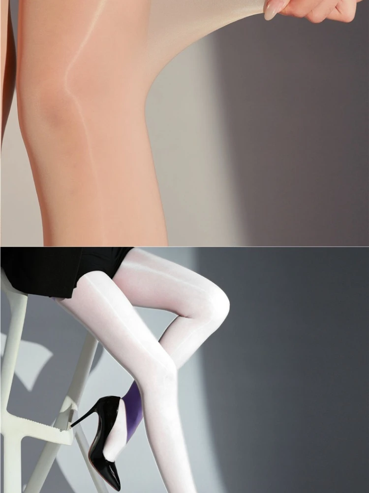 Pferdeöl Socken Sexy Strumpfhosen Strümpfe Frauen Ultradünne Aurora Pferdeöl Hohe elastische glänzende Anti-Haken Strumpfhosen Maske Strümpfe – Detail 9