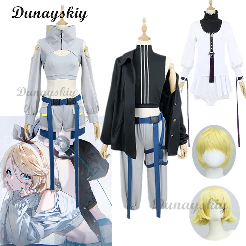 Anime Rin Len Cospaly Costume sing Ready Steady Cosplay Halloween Uniform Complete Costumes party woman sexy clothing