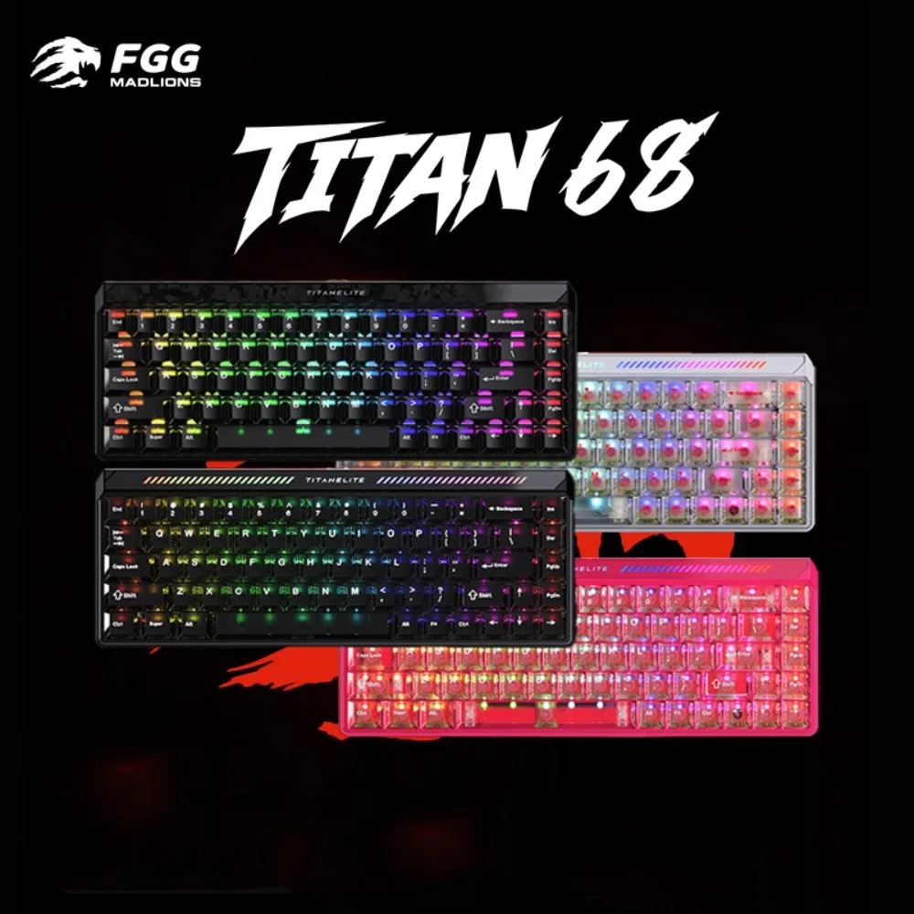 

Madlions TITAN68 Turbo Magnetic Keyboard Wired ESports Gamer Keyboards RT0.001mm Hall Effect 8k Polling Rate Gaming Accessories