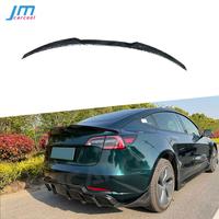 Car Rear Trunk Duck Spoiler Wing For Tesla Model 3 ABS Carbon Look/Gloss Black Rear Spoiler Boot Duck Wings Cars Accessories