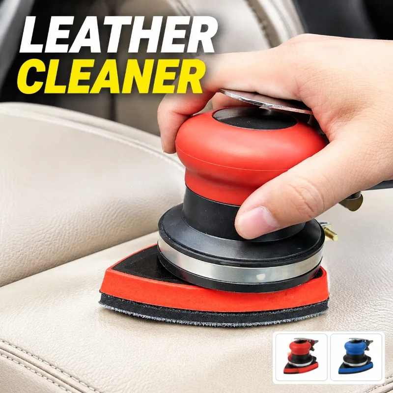 Pneumatic Leather Cleaner Car Interior Washing Machine Triangle Air Sander Waxing Polisher Air Grinder for Surface Refinishing