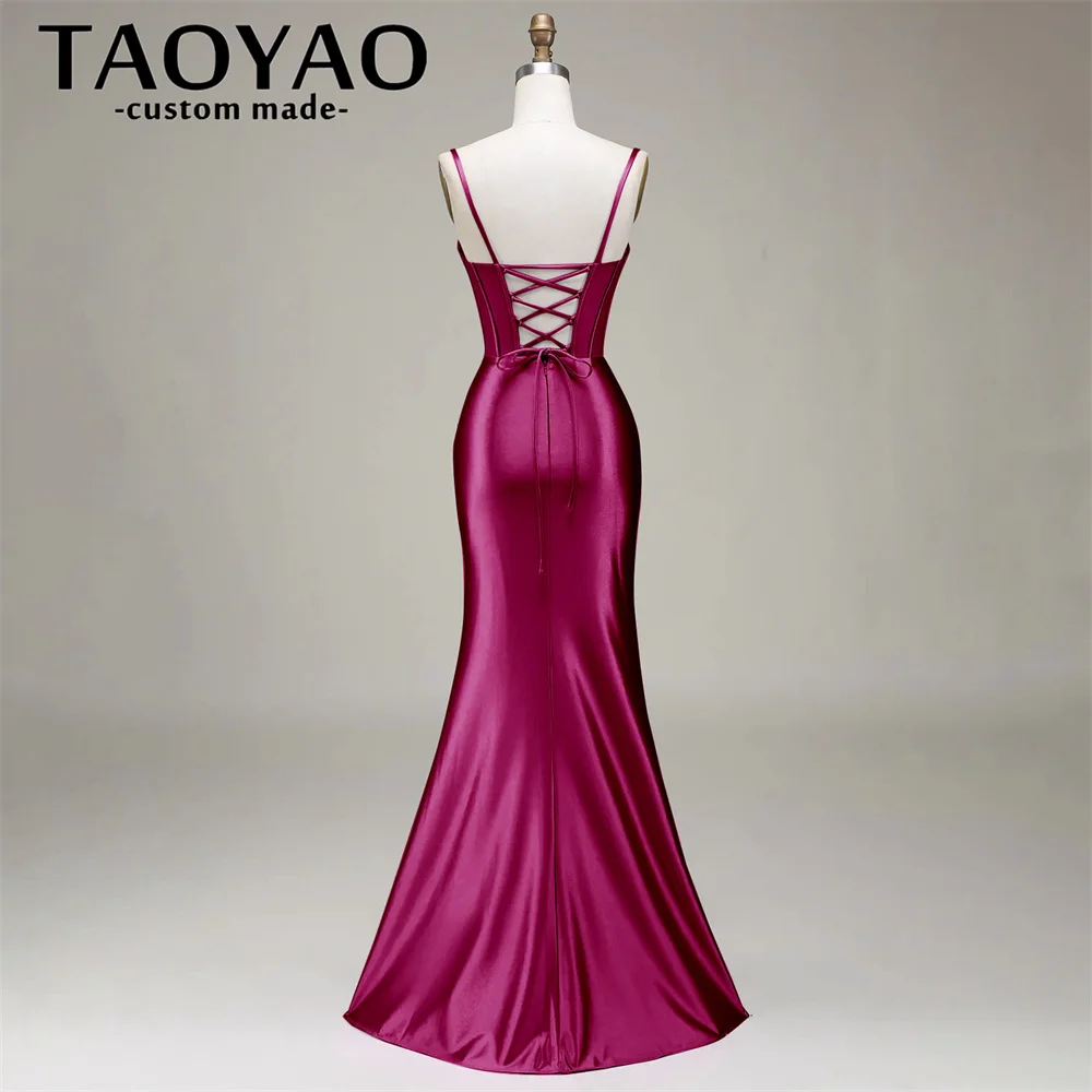 Princess Sheath Evening Dresses Spaghetti Straps Wedding Dress Long Party Dresses Lilac Purple Prom Dress Vestidos De Fiesta