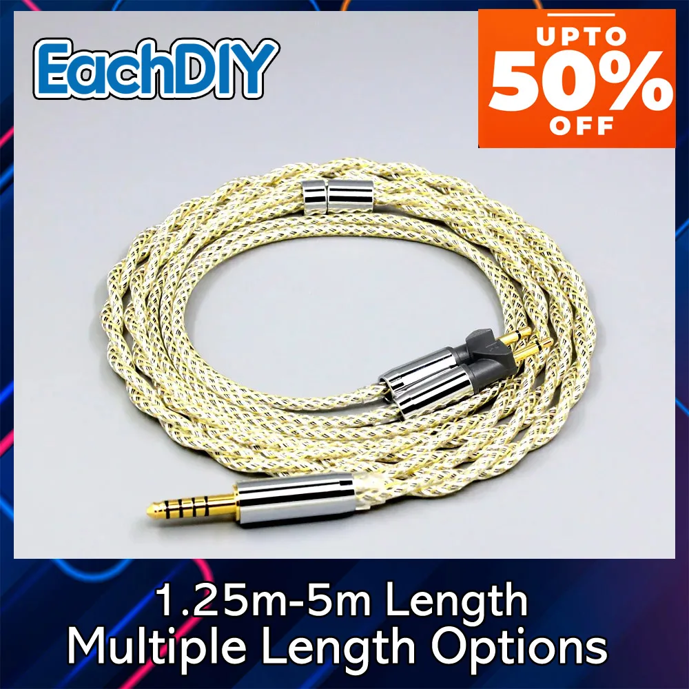 

Кабель для наушников TypeS OCC с серебряной изоляцией 23AWG Litz для Abyss Diana v2 phi TC X1226lite 1:1, разъем для наушников 8917