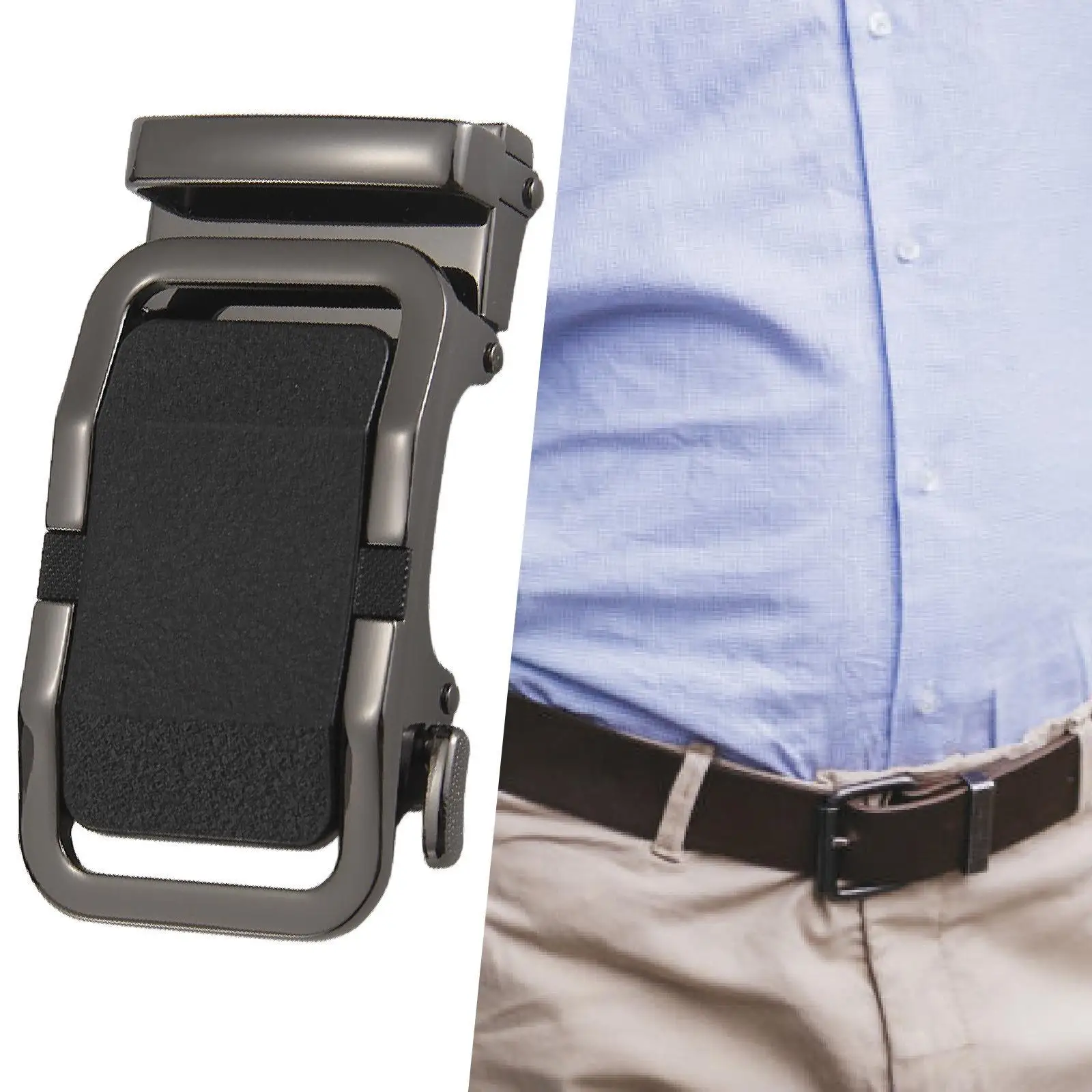 Hadiah Gesper Sabuk Pria untuk Setelan Bisnis Pria untuk Sabuk Kulit Paduan Ringkas