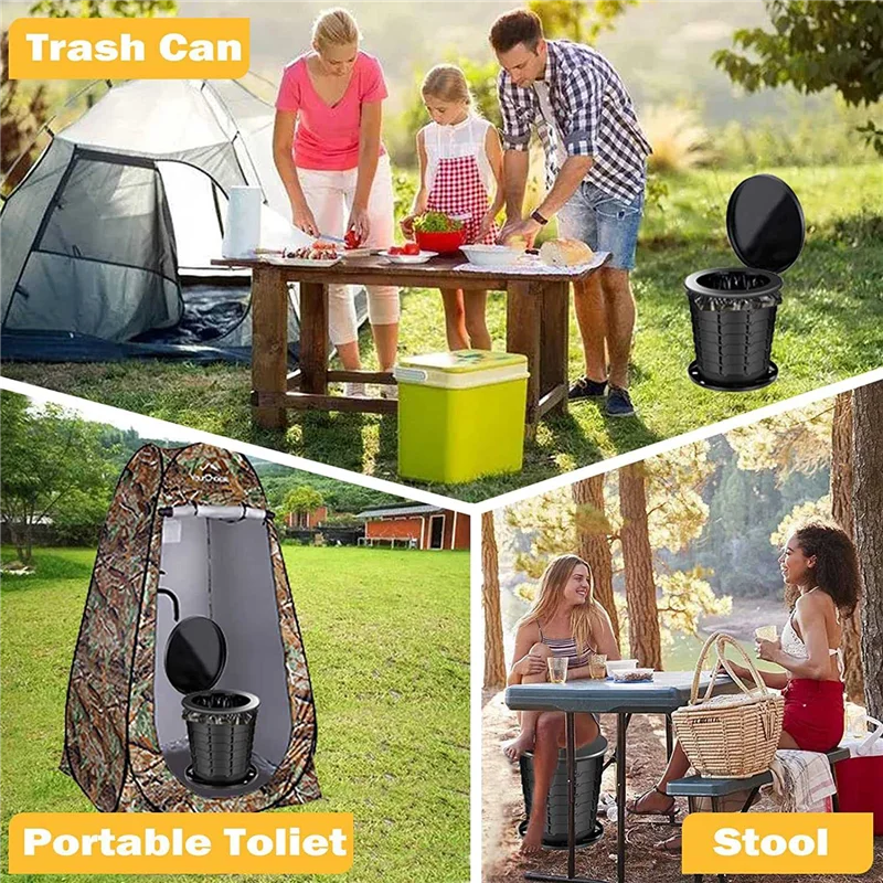 ODIES-1Set toilette Portable pour adultes enfants pot de Camping en plein air et Mini toilette d'urgence en plastique