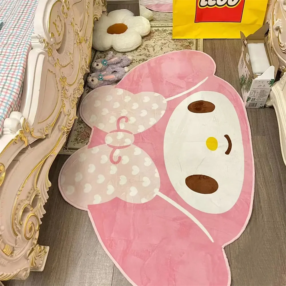 Sanrio My Melody Pink Girly Rug Carpet Bedside Blanket Floor Mat Dressing Table Hanging Cushion Girl for Bedroom Decoration Pad