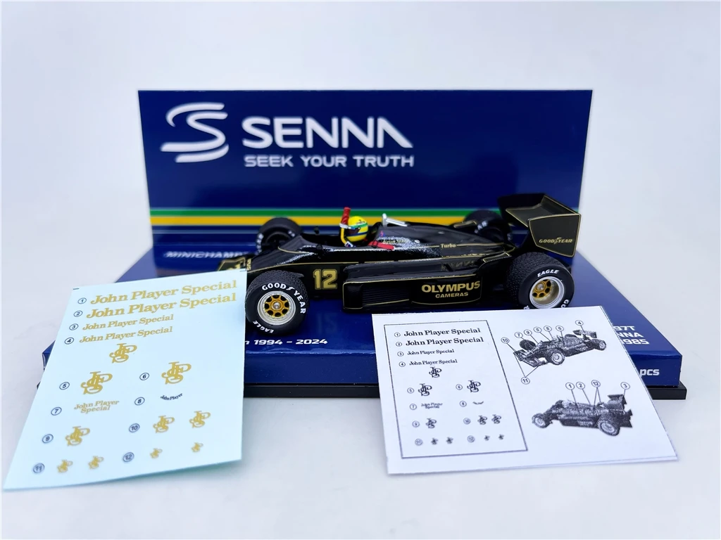 Minichamps 1:43 F1 97T Senna 1985 Portugal Simulation Limited Edition Resin Metal Static Car Model Toy Gift