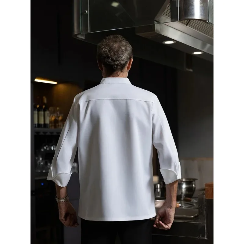 Catering Cook Shirt Chef Long Sleeve Coat Hotel Costume Kitchen Uniform Bakery Cooking Jacket Restaurant Overalls Canteen Tops