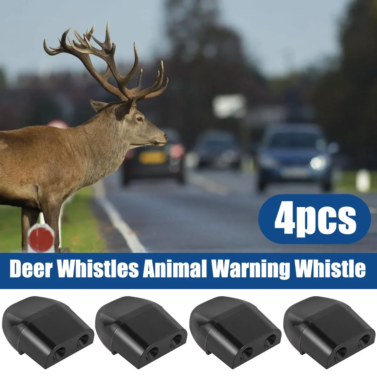 4Pcs Deer Warning Whistles Device Portable Deer Repelling Whistles Mini Car Safety Deer Whistle Weather-Resistant Animal Alert