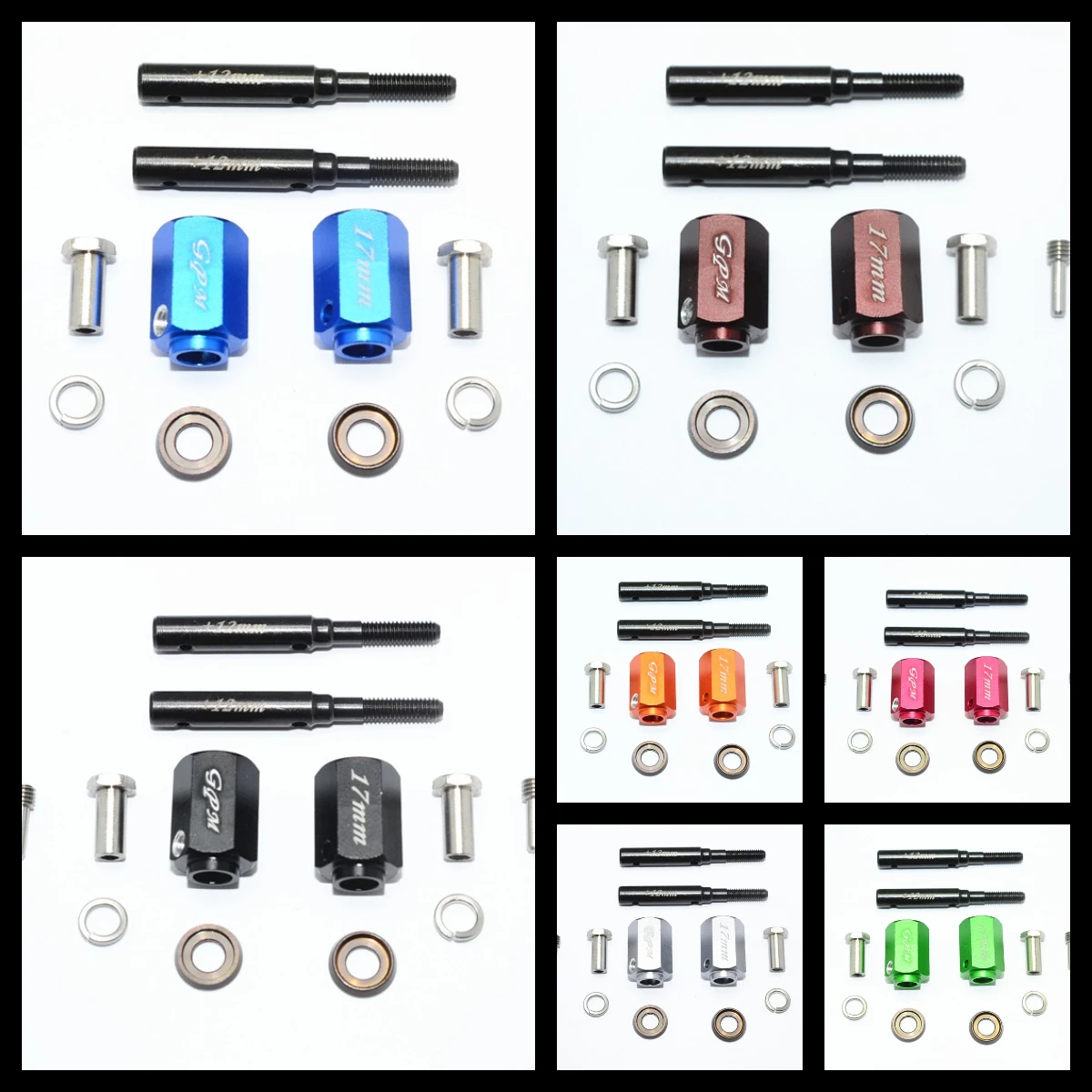 

GPM HARDEN STEEL EXTENDED LENGTH F/R STUB AXLE+17MM HEX For 1/10 TRX4 DEFENDER TRAIL CRAWLER-82056-4