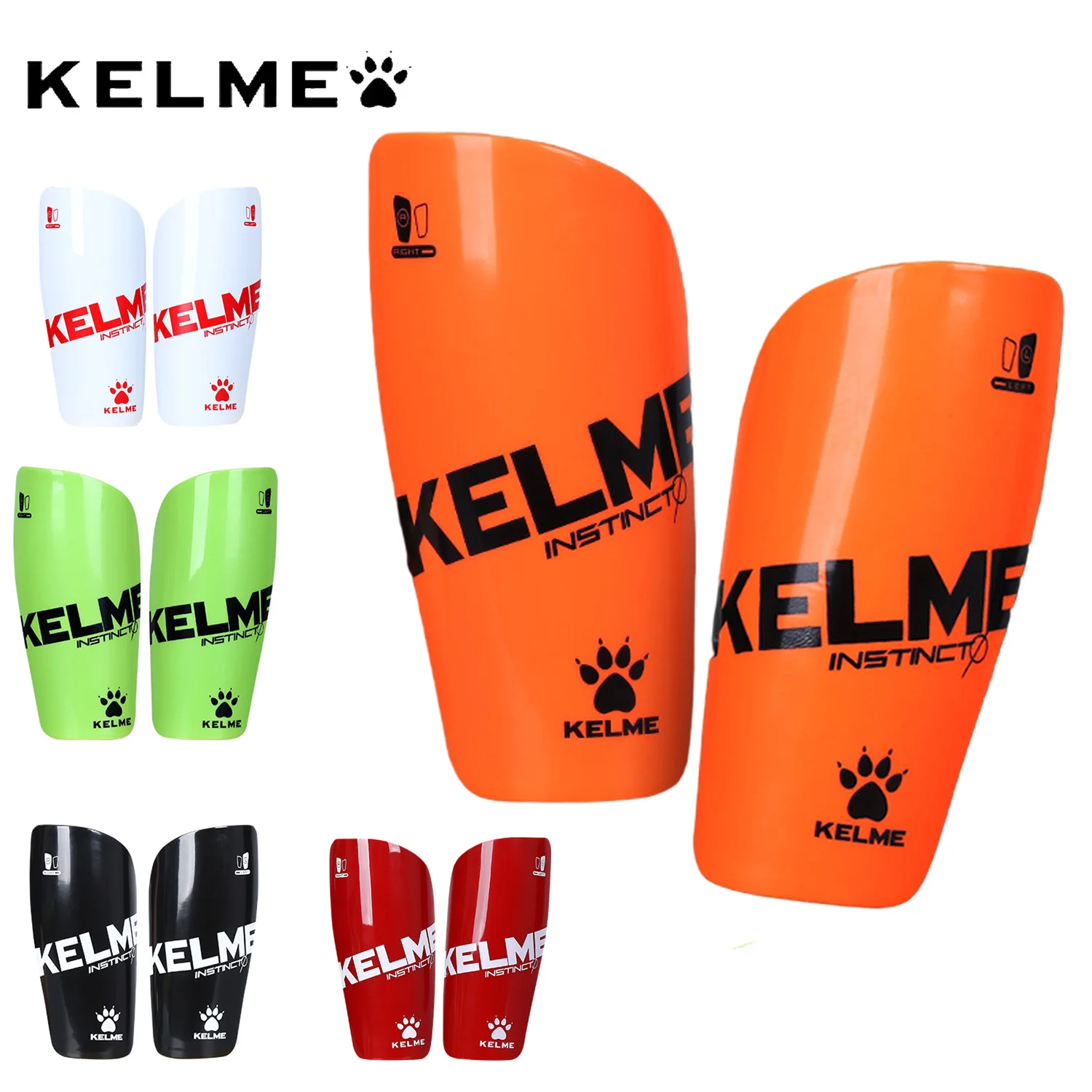 KELME Professional Football Shin Guards Unisex Ultra-light Thicker Shin Guards Kid Safety Football Protective Equipment K15S948