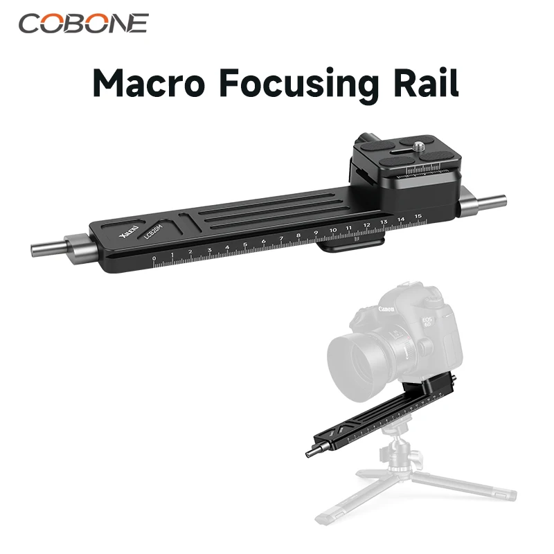 COBONE XILETU Quick-Release Macro Focusing Slider Rail for DSLR Camera, Close-Up Macro & Time-Lapse, Desktop Outdoor, 5kg Load