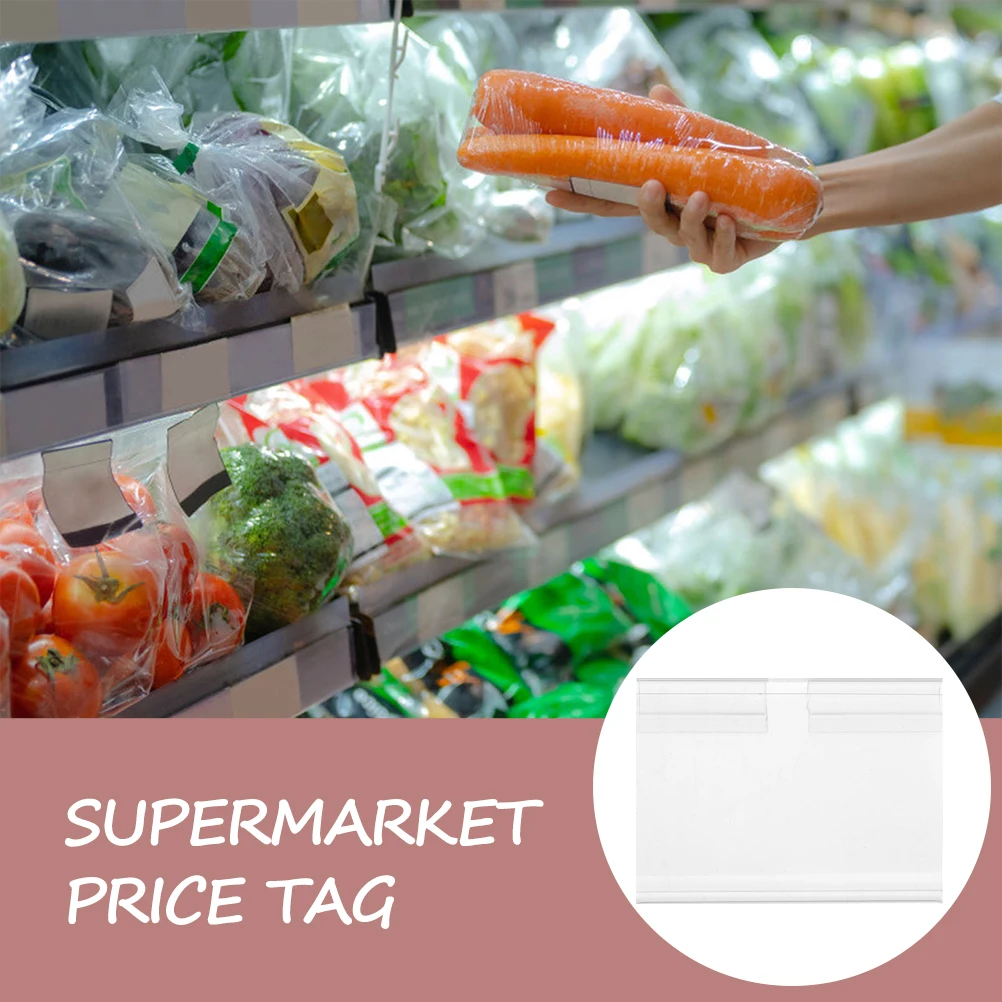 

Price Tag Shelf Display Sign Label Holder for Shopping Mall Clear Stand Holders