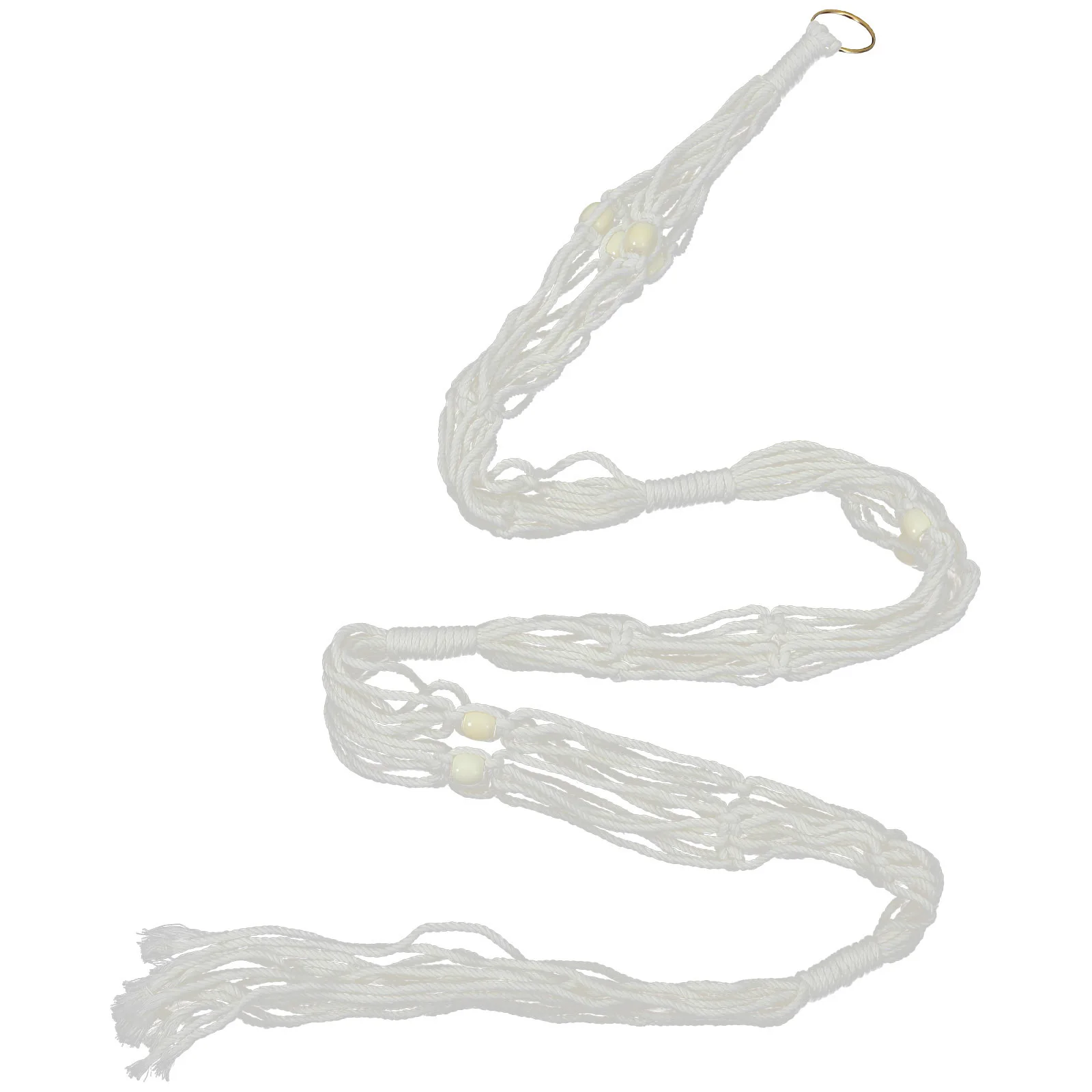 

1pc Macrame Plant Hanger Premium Cotton Rope Flowerpot Net Bag Three Layer String Holder For Balcony Porch Garden Decor