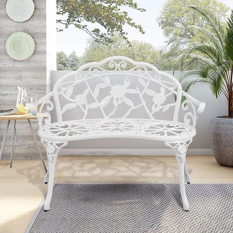 Wrought iron sofa chair Leisure chair Balcony Outdoor sunscreen bench Photo chair