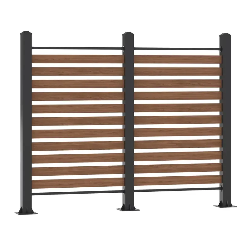 Garden Decoration Horizontal Slat Garden Fence Weatherproof Outdoor Enclosure Panel Factory Custom Garden Fence Slatted
