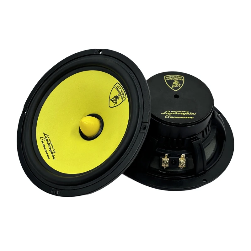 LB118 6.5 Inch 2-Way Aluminum Component Speaker Car Midrange Audio Bullet HiFi Full Range Door Speaker 12V Universal Audio