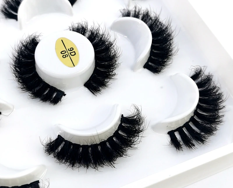 HBZGTLAD Neue 5 Paar 25 mm 3D-Nerzwimpern, künstliche Nerzwimpern, dünne, dicke, natürliche Vollstreifenwimpern – Detail 24