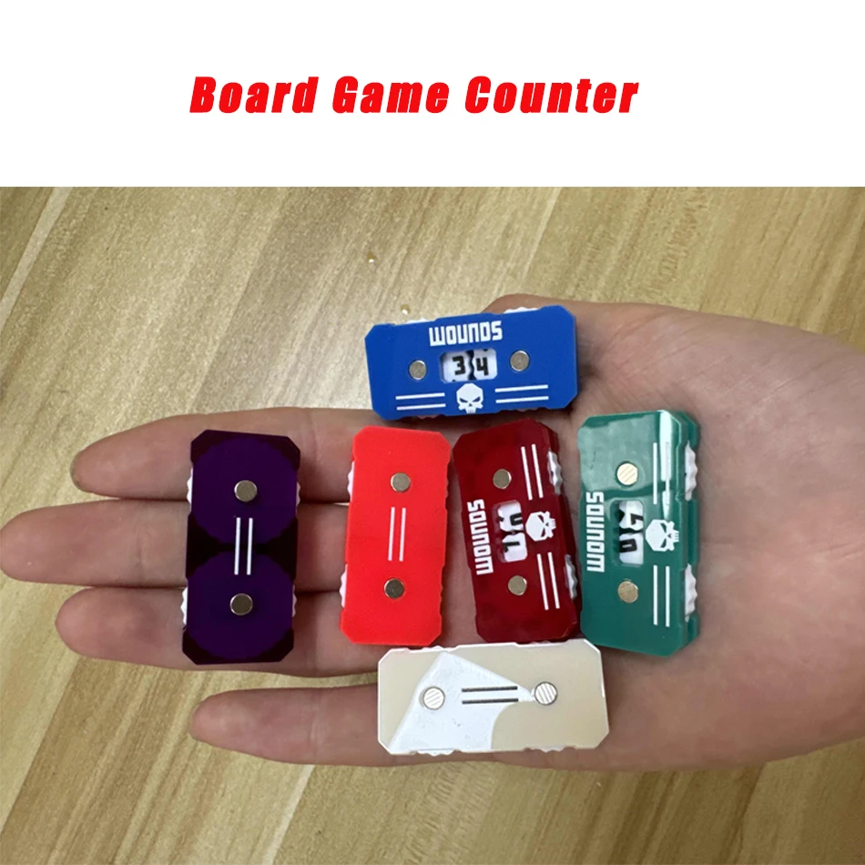 

3pcs 41*20*9mm 00-99 Life Tracker Tabletop Game Wounos Counter Board Game Wound Tracker Military Scene Random Color