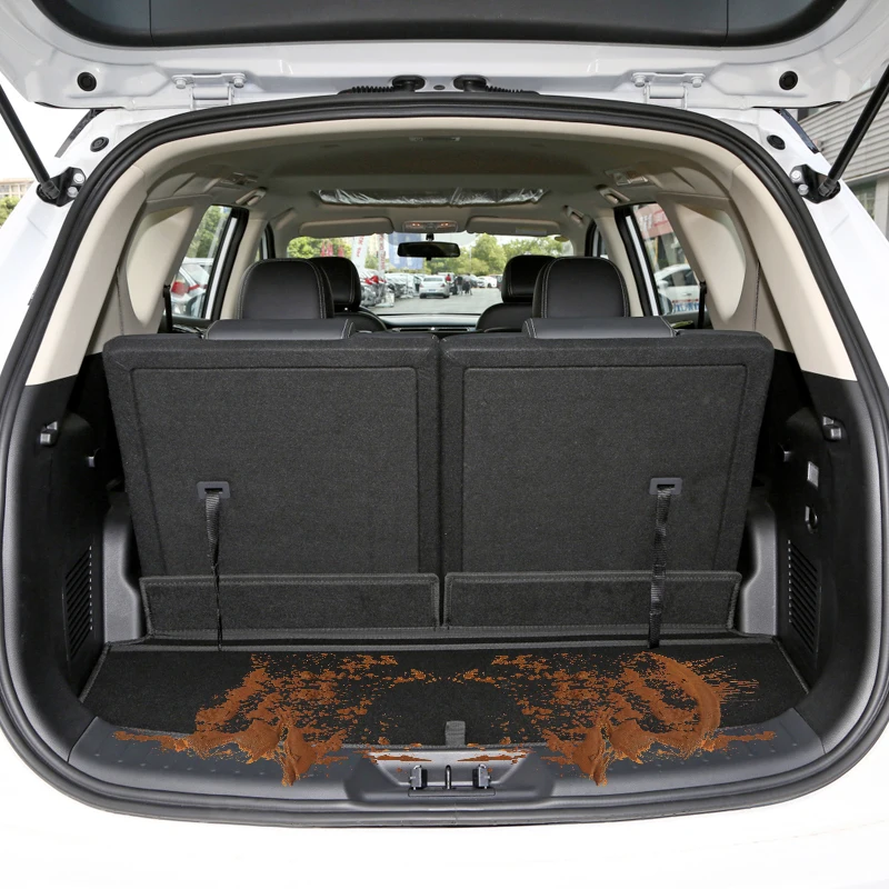 For Dongfeng FENCON 580 PRO 2016-2022 Custom Fit Car Trunk Mat All Season Black Cargo Mat 3D Shaped Laser Measured Trunk Liners