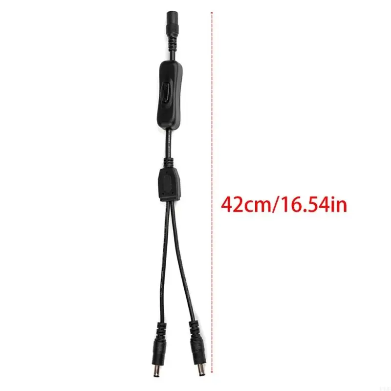 y4ue DC5.5x2.1mm 1 أنثى إلى 2/3/4/5/6 الذكور ON/OFF COBIL