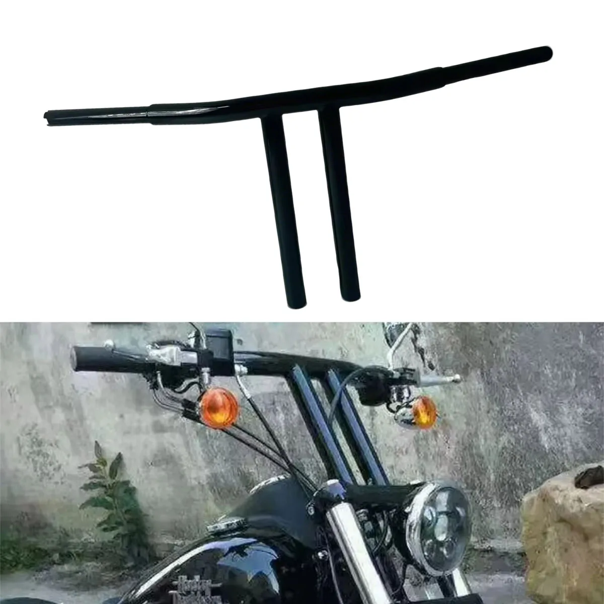 

Для Harley Sportster XL 883 1200 Street Bob Low Rider Fat Boy Breakout руль мотоцикла на заказ Т-образная планка 8 "10" 12 "14" Rise