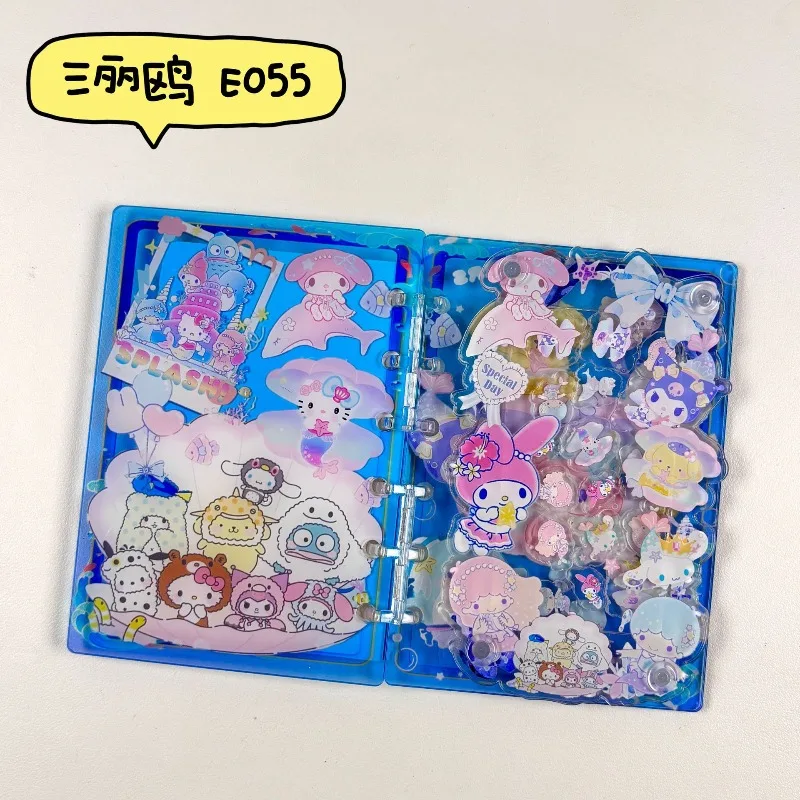 Desenhos animados anime sanrio bonito olá kitty a7 livro de folhas soltas andwind shake lutador caderno acrílico, almofadas de escrita presente de aniversário