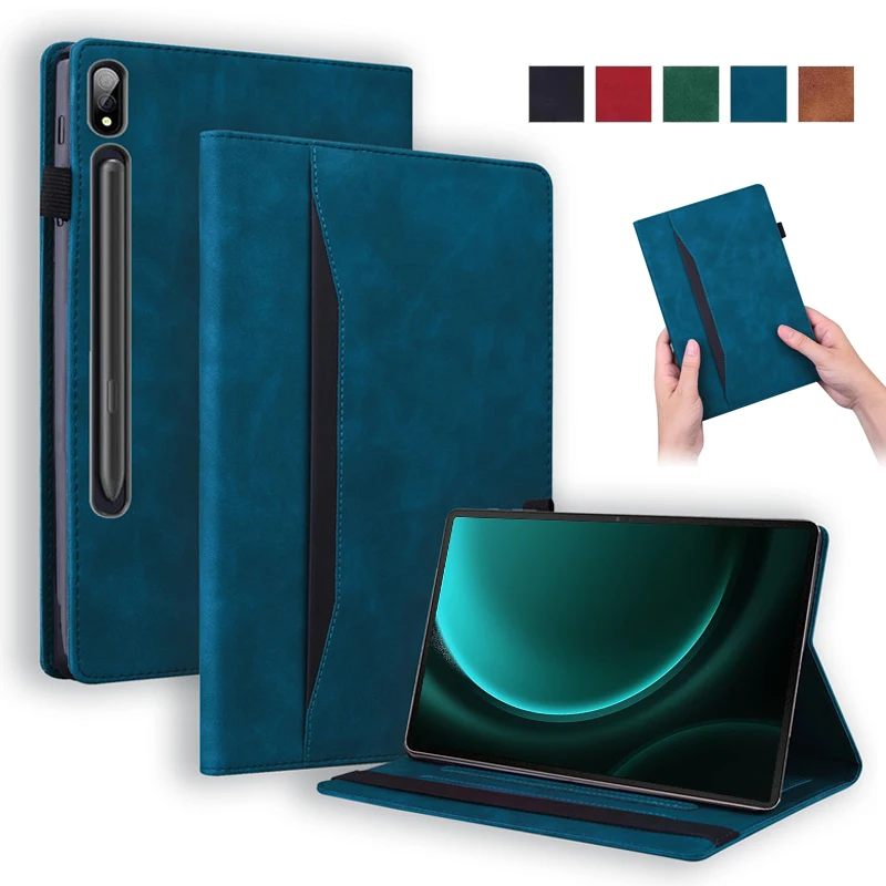 Funda de cuero PU con tapa para Samsung Tab S9 FE, carcasa de lujo de 10,9 pulgadas para Galaxy Tab S9 FE Tab S9