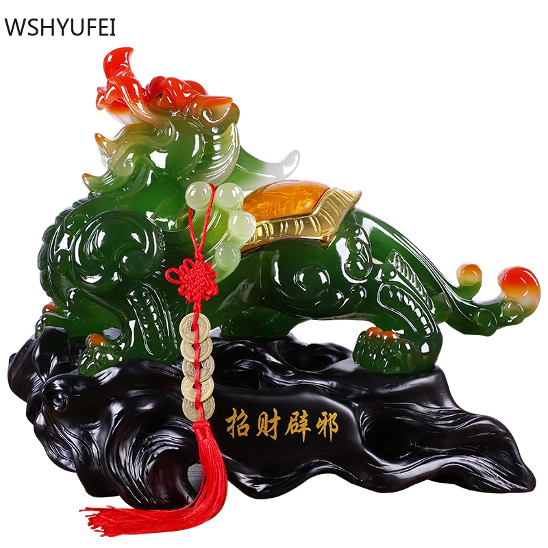 

Fengshui Mascot Statue Chinese Style Lucky Money Resin Crafts Home Decor Birthday Present Living Room Decorations Gifts Ornament