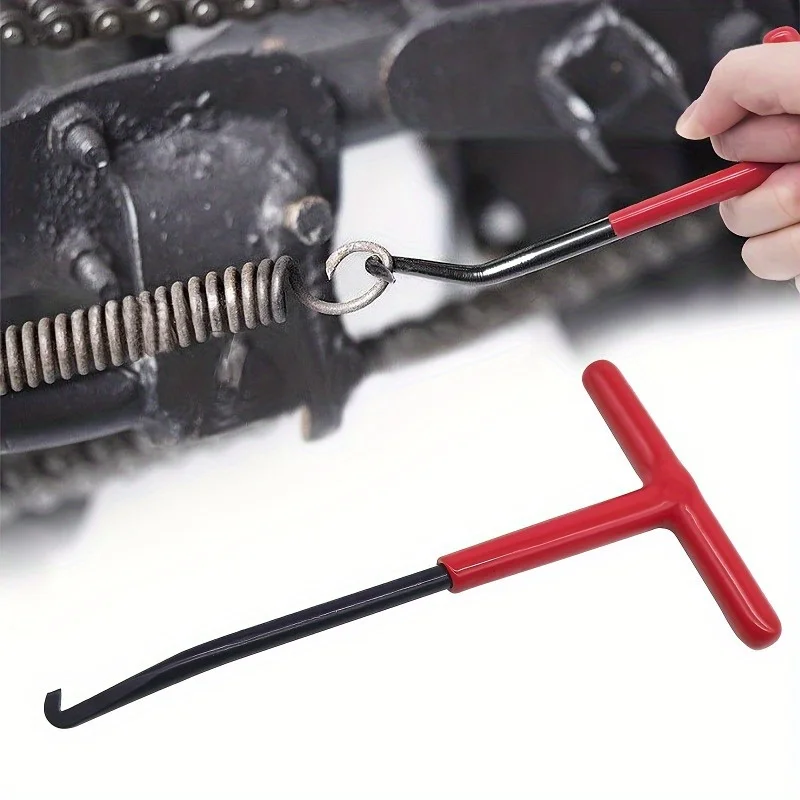 1/2Pcs Exhaust Spring Puller Tool Snowmobile ATV Motorcycle Muffler Exhaust Stand Removal Tool T-Handle Type with Rubber Coating