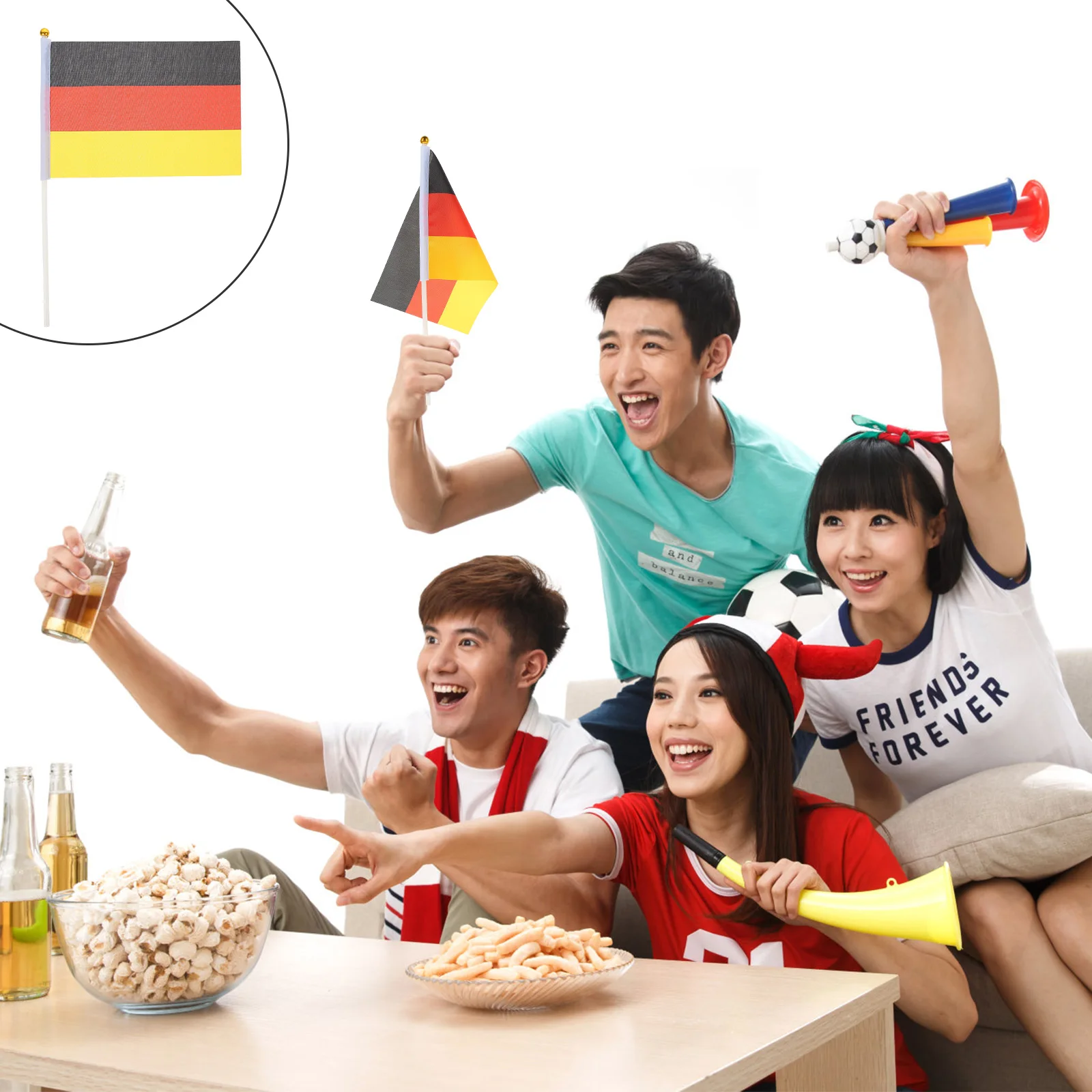 

50Pcs Cheering Flags Durable Handheld National Flags Portable Lightweight Party Decoration Sports Events Festivals