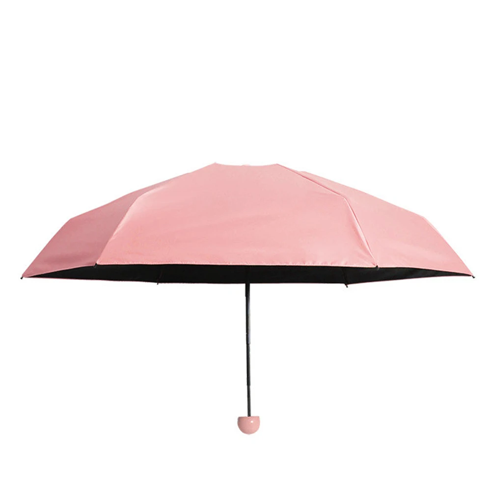 

Mini Parasol Micro Portable Rainproof Travel 5 Folding Lightweight Compact Umbrella Waterproof Capsule Case Anti UV