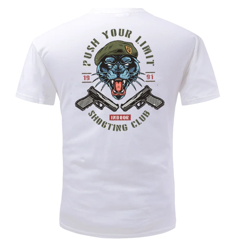 Summer 2026 Surgeon Club Winter Short-Sleeved T-Shirt - Military Style Jungle Cheetah Theme Short-Sleeved T-Shirt