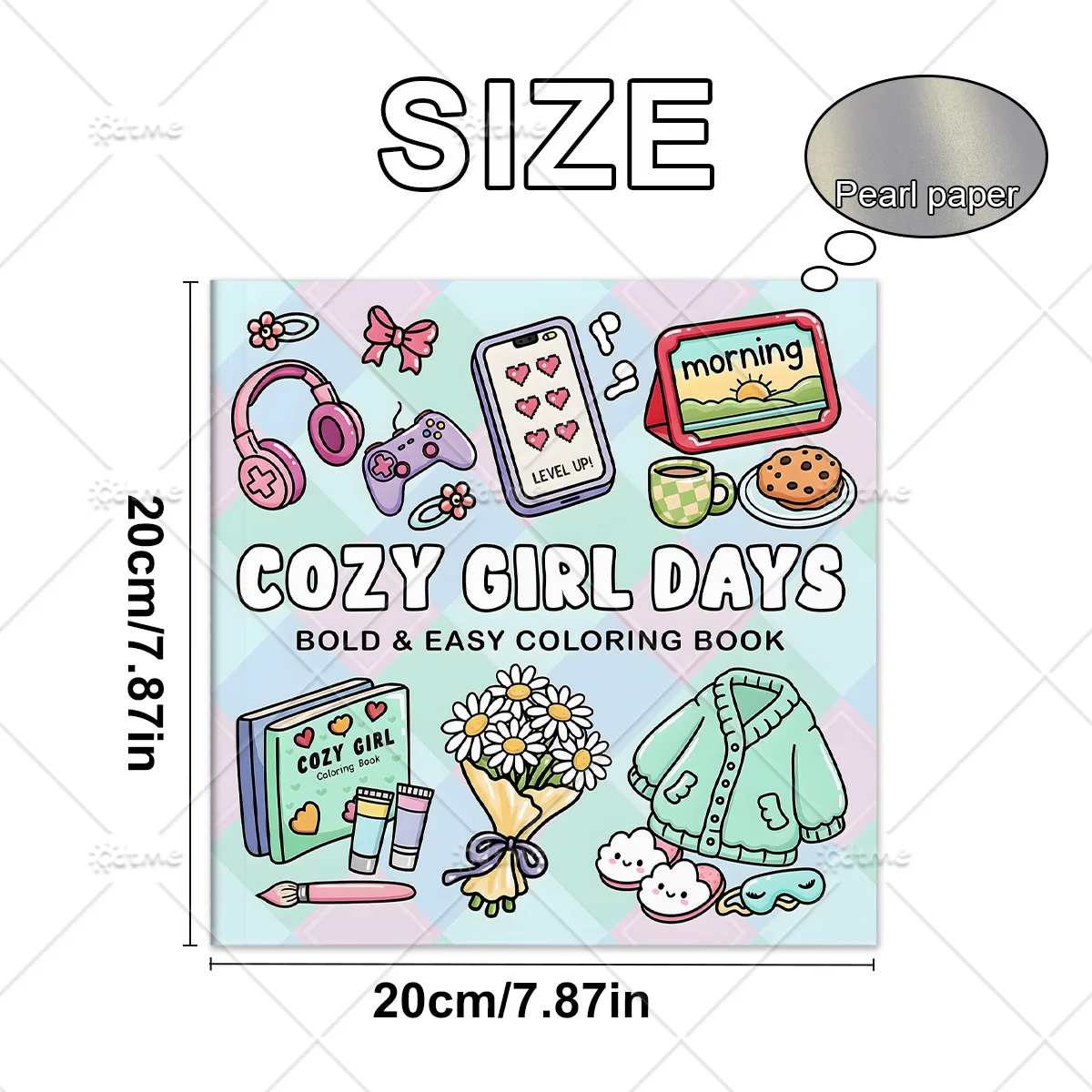 COZY GIRL DAYS Malbuch für Erwachsene mit Mutigen und Einfachen Mustern, Niedliches Zeichenbuch, Perfektes Geschenk für Partys und Geburtstage ﻿ – Detail 2