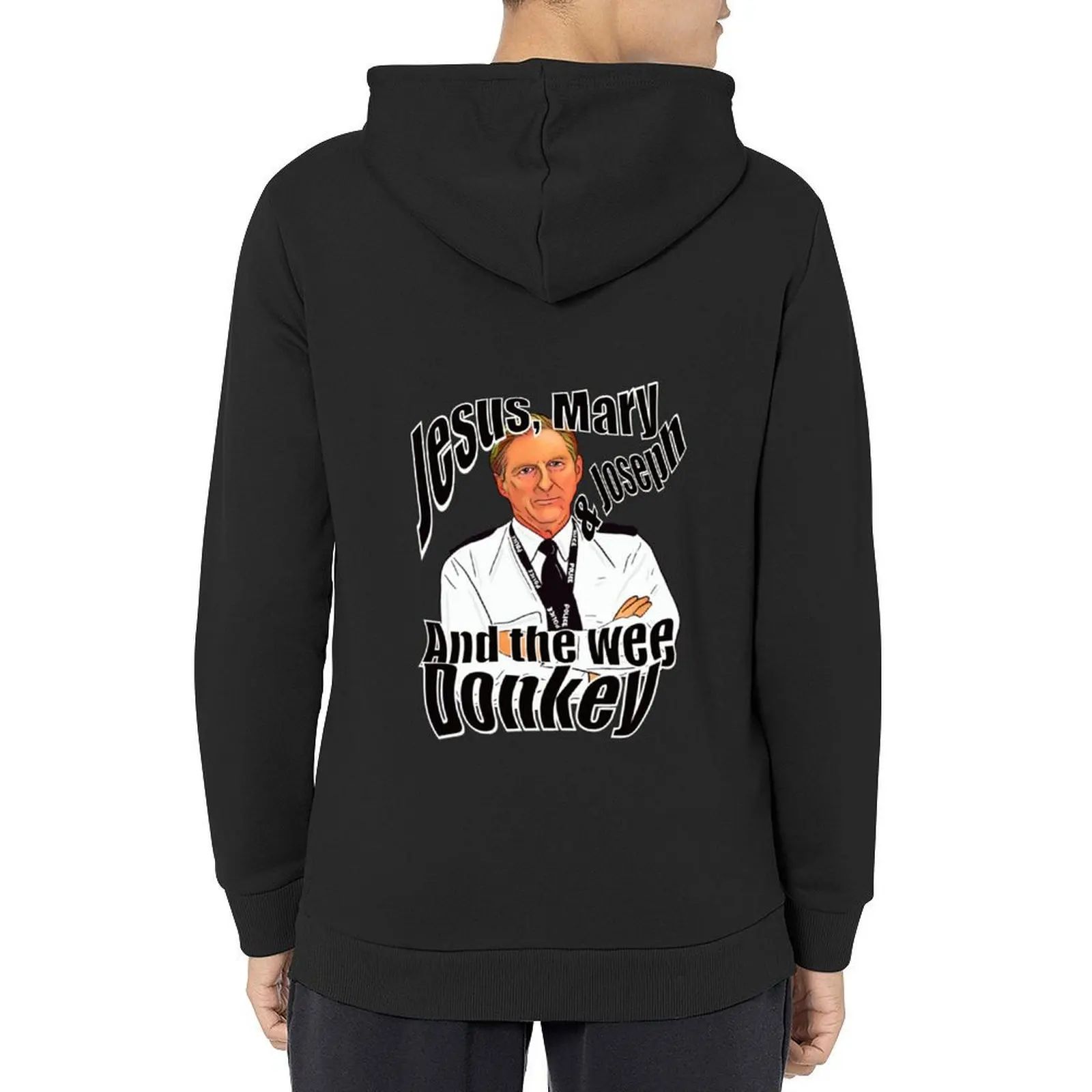 

Line of duty - Jesus Mary & Joseph and the wee donkey Hoodie men wear men's coat man hoodie