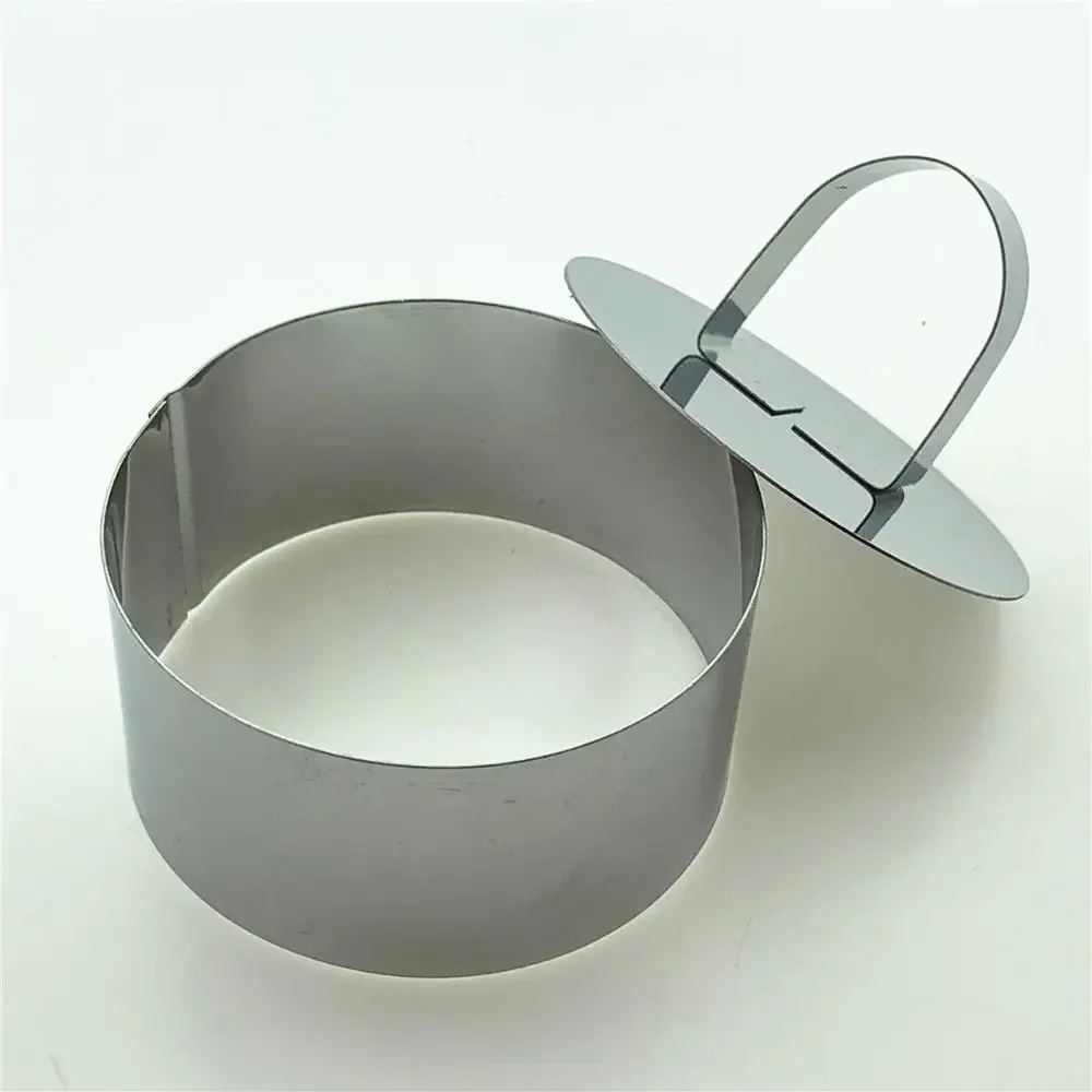 3 Inch Stainless Steel Mousse Ring Round Center Square Flower Vegetable Cut Mini Baking Cheesecake Cookie Mold