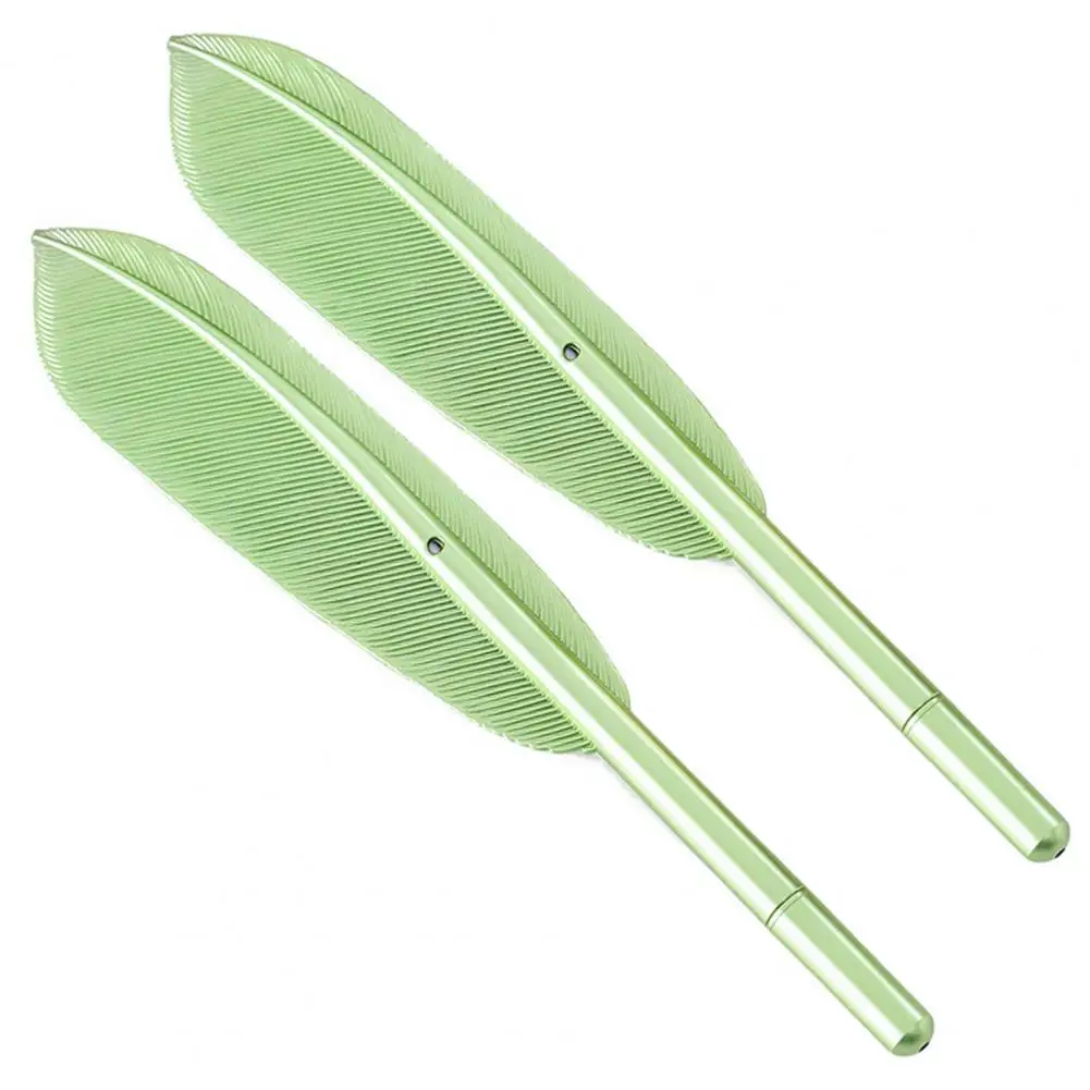 Gift 2Pcs Creative Metallic Color Feather Writing Gel Pens 0.5mm Interesting Pens Lightweight Ballpoint Pen For Writing