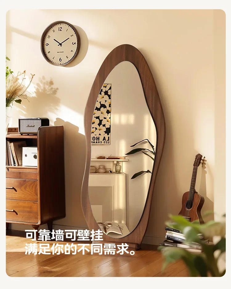 

Internet celebrity special-shaped full-body mirror floor mirror household antique mirror designer wall-mounted bedroom dressing