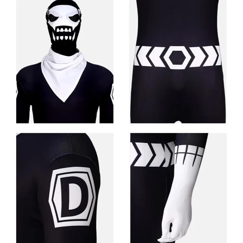 Anime Go Go Loser Ranger Cosplay Fighter D Cosplay Costume Ranger Reject Sentai Daishikkaku Hibiki Sakurama Halloween Mask Suit