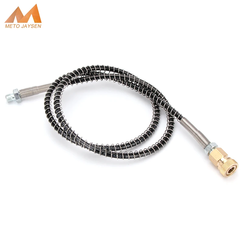 

100cm High Pressure Pneumatics Pump Air Refilling Nylon Hose M10 Thread with M10x1 Thread Quick Disconnect 40Mpa 400bar 6000psi