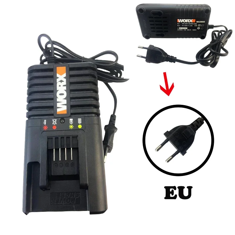 Imagem -04 - Bateria Worx-li-ion para Ferramenta Worx Wx390 Wa3572 Wx367 6.0ah 20v Carregador