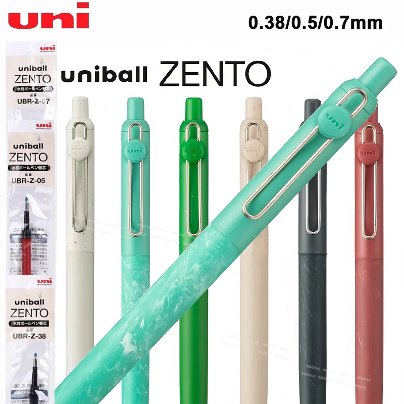 

Uni Uniball ZENTO Gel Pen 0.38/0.5/0.7mm Marble Eco-Friendly Recycled Barrel Quick Dry Smudge-Resistant Ink Japanese Stationery